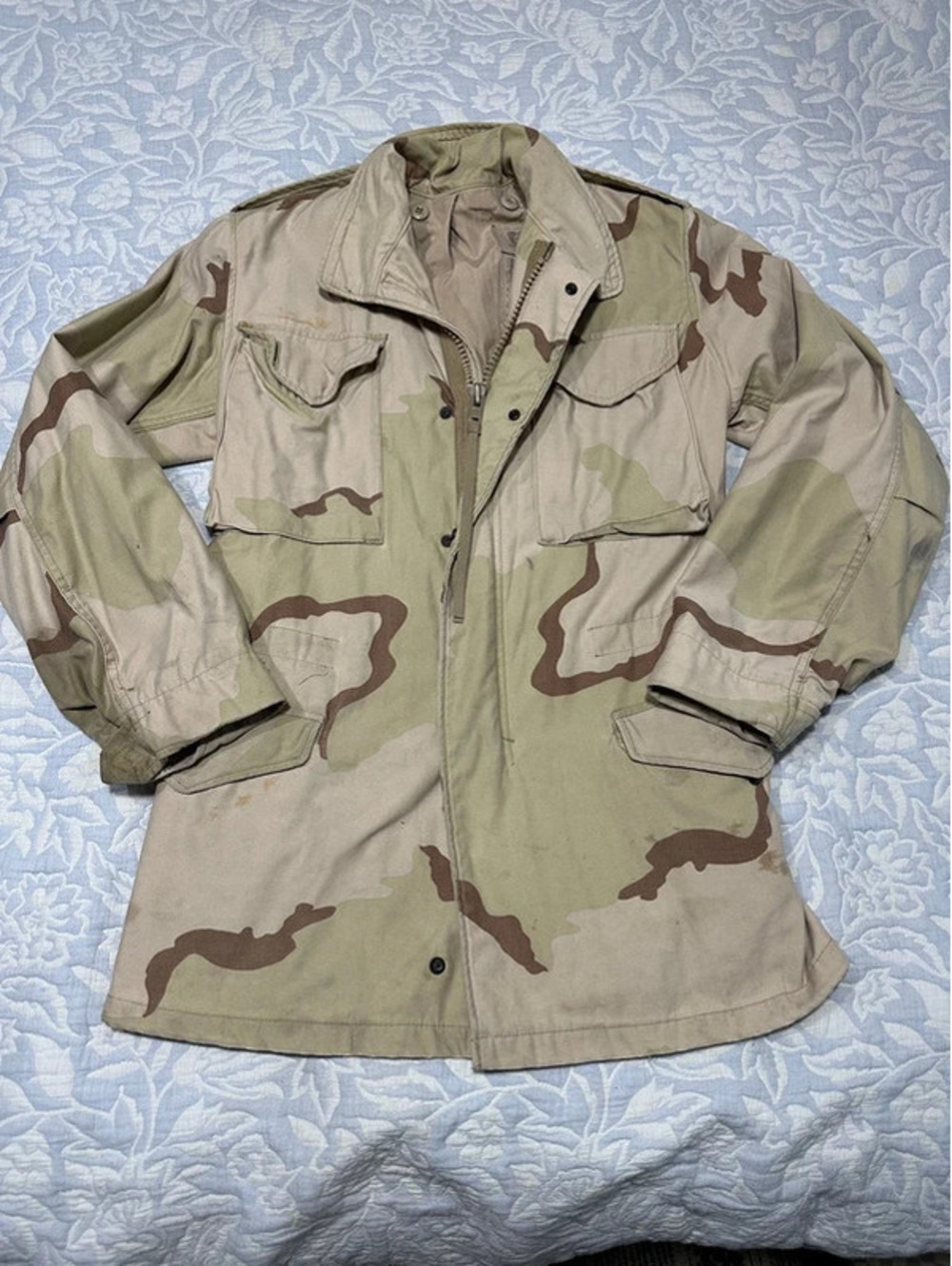US Military Issue Desert Camo Tactical Heavy Duty Jacket Pullover Size XS Long